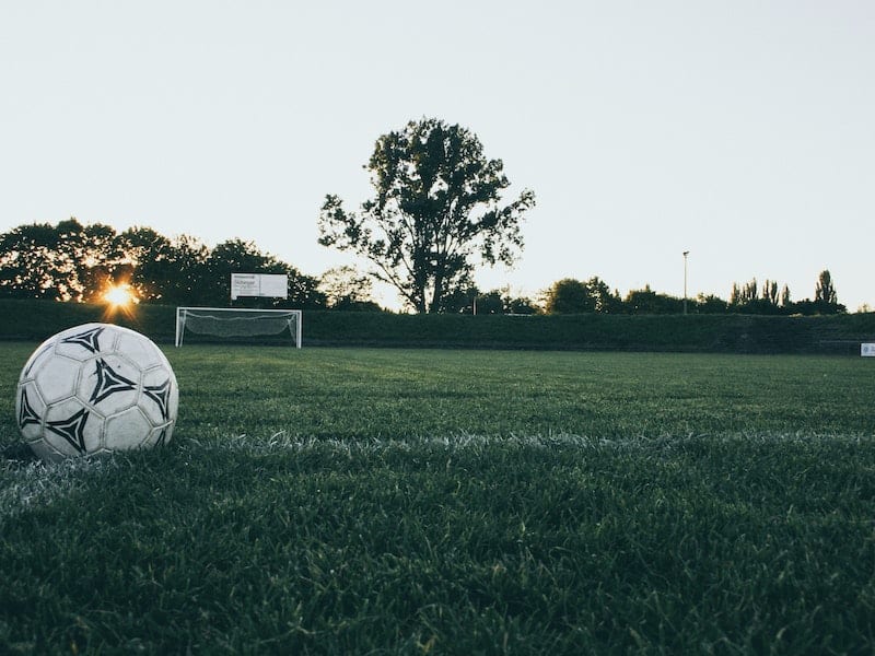 who invented soccer? soccer ball on the field.